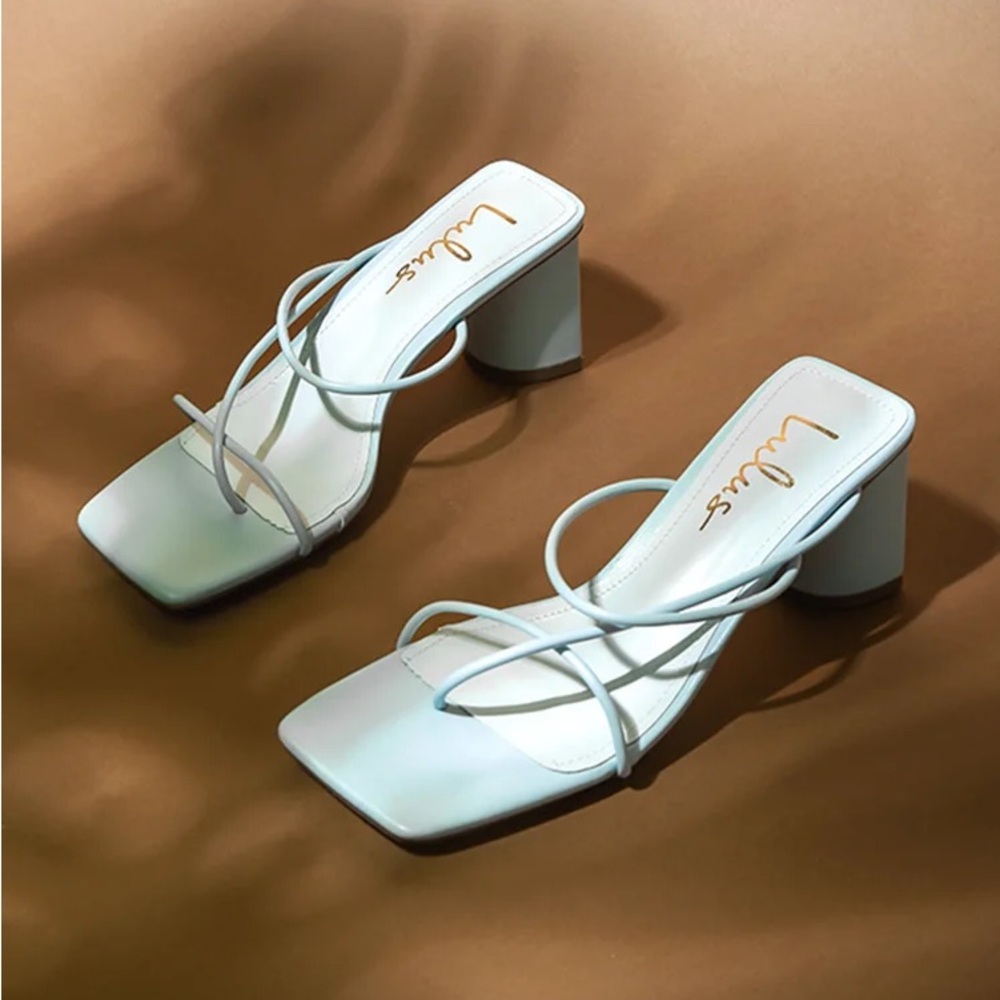 Lulus Jocelynn Aqua Strappy High Heel Sandals - Picture 11 of 11